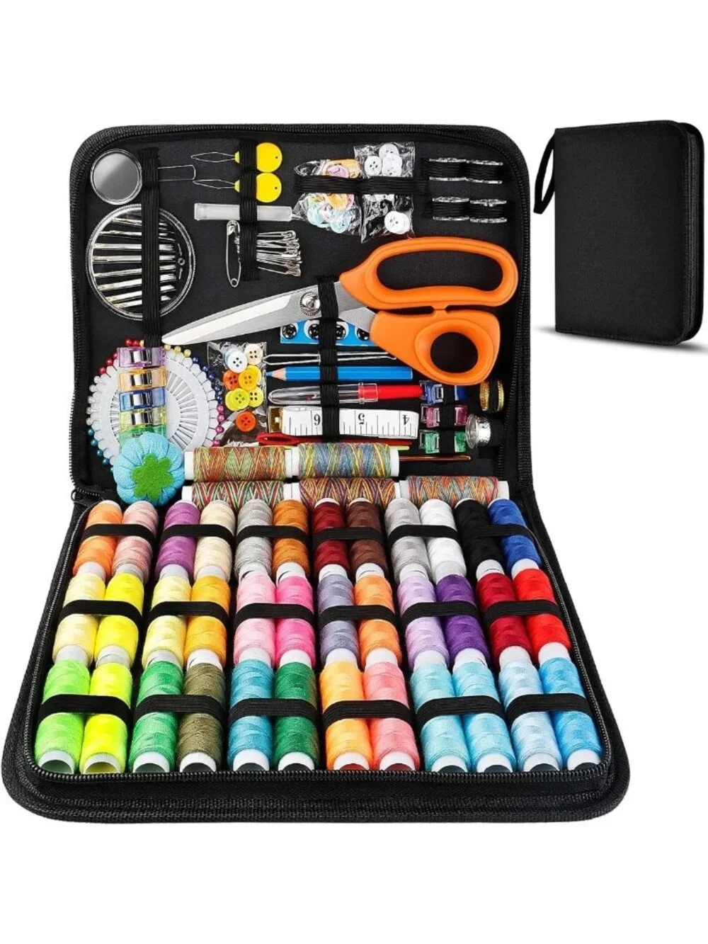 Large Sewing Kit with 200 Premium Supplies & 41 XL Thread Spools - Perfect for